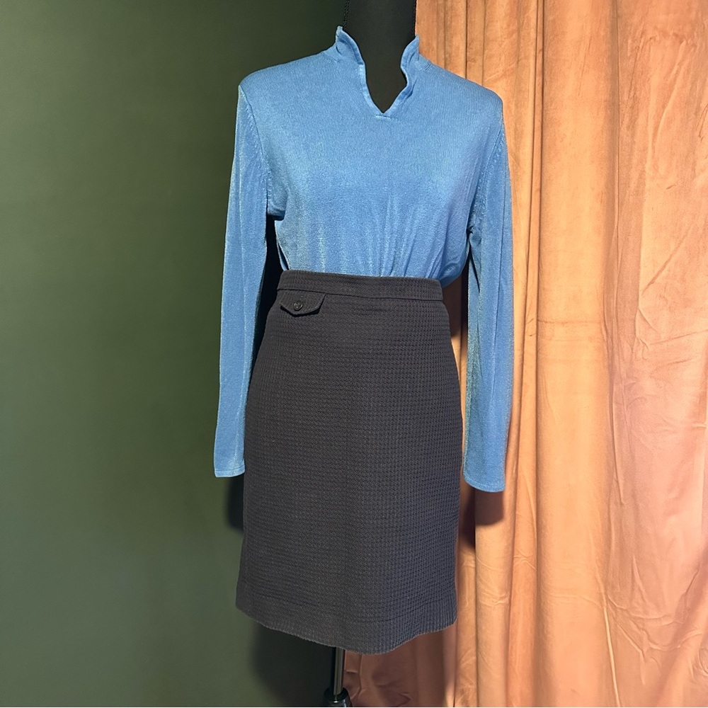 Elegant Dark Blue Skirt - J. Crew